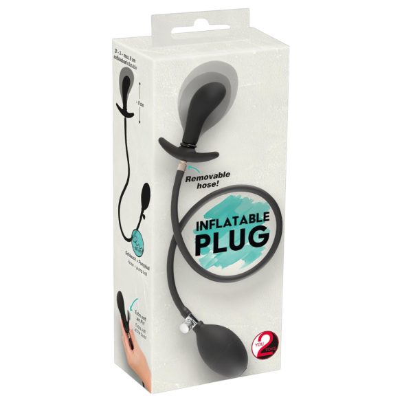 You2Toys - pumpálható, anál tágító plug (fekete)