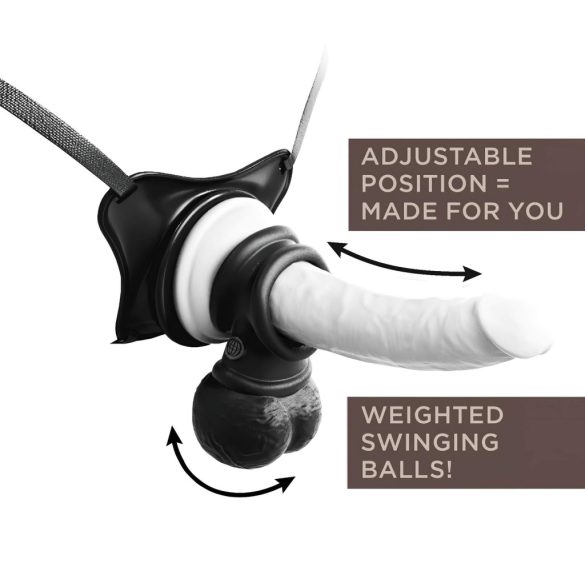 / King Cock Elite Crown Jewels - herefeltét műpéniszhez (fekete)