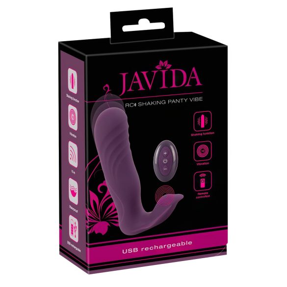 Javida RC - rádiós, 2 funkciós csikló vibrátor (lila)
