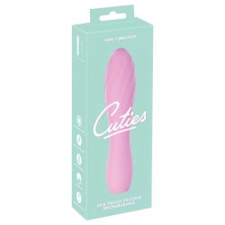   Cuties Mini 3 - akkus, vízálló, bordázott vibrátor (pink)