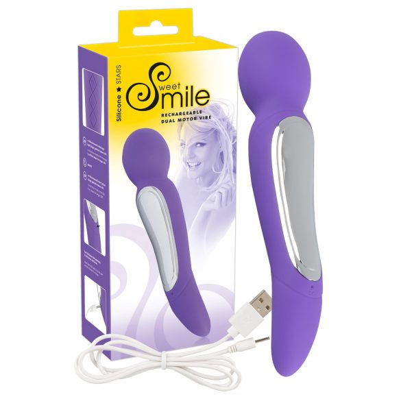 SMILE Wand - Dupla motoros masszírozó vibrátor (lila)