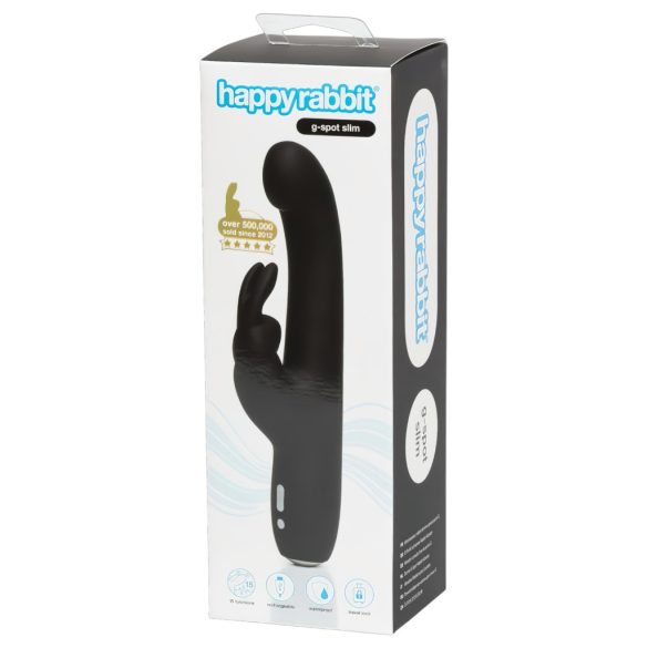 Happyrabbit G-Spot Slim - vibrátor (fekete)