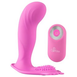   SMILE G-Spot Panty - akkus, rádiós felcsatolható vibrátor (pink)