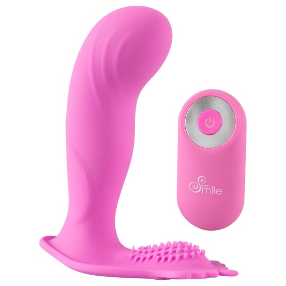 SMILE G-Spot Panty - akkus, rádiós felcsatolható vibrátor (pink)