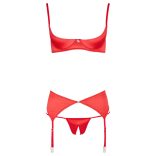 Cottelli - szíves nyitott mellemelő szett (piros)