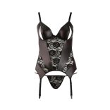 Cottelli - Virágos női felső, molett fazonban (fekete)