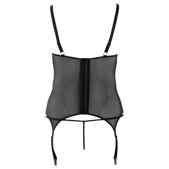 Cottelli - Virágos női felső, molett fazonban (fekete)