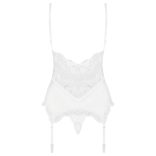 / Obsessive 810-COR-2 - csipke harisnyatartós szett (fehér)