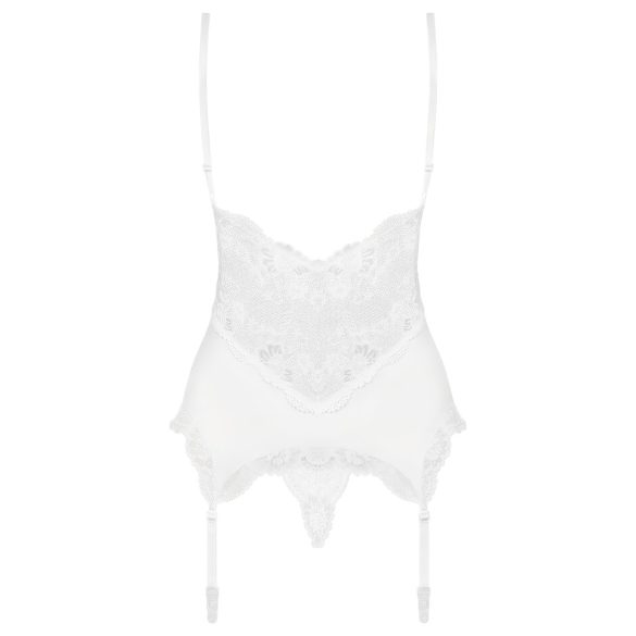 / Obsessive 810-COR-2 - csipke harisnyatartós szett (fehér)