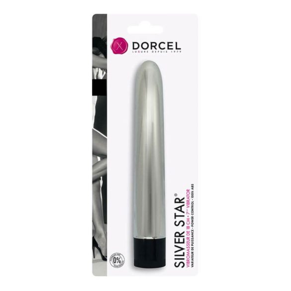 Dorcel Silver Star - klasszikus rúd vibrátor (ezüst)