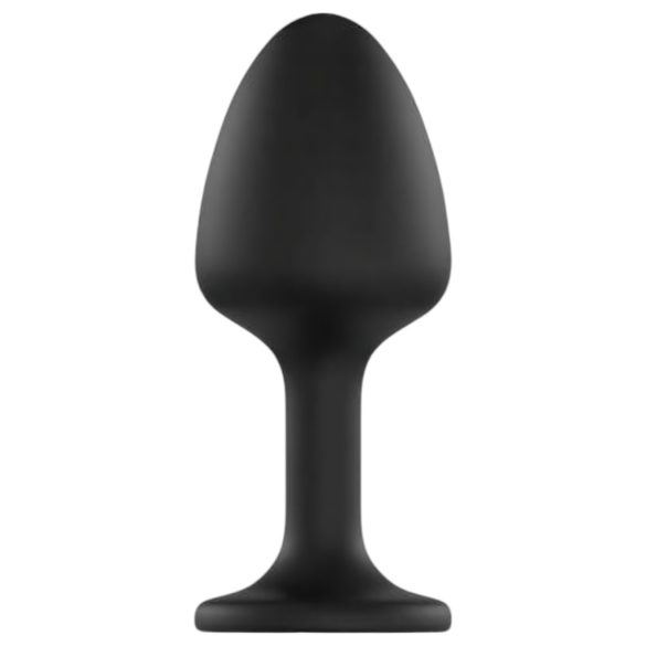 Dorcel Geisha Plug Diamond XL - fehér köves anál plug (fekete)