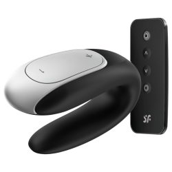   Satisfyer Double Fun - okos, vízálló párvibrátor (fekete)