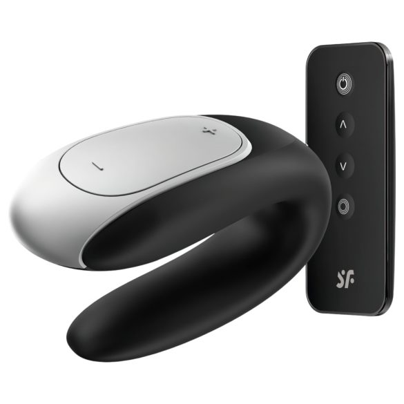 Satisfyer Double Fun - okos, vízálló párvibrátor (fekete)