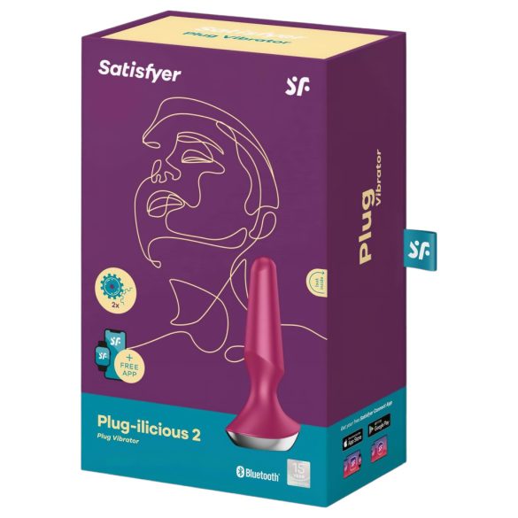 / Satisfyer Plug-ilicious 2 - okos anál vibrátor (piros)