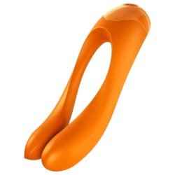   Satisfyer Candy Cane - akkus, vízálló kétágú vibrátor (narancs)