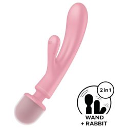   Satisfyer Triple Lover - G-pont és masszírozó vibrátor (pink)