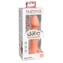   Dillio Big Hero - tapadókorongos szilikon dildó (17cm) - narancs