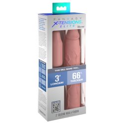   X-TENSION Elite 3 - méretre vágható péniszköpeny (natúr)
