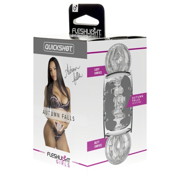 / Fleshlight Quickshot Autumn Falls - utazó maszturbátor (átlátszó)