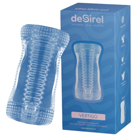 Desirel Vertigo - maszturbátor bordázott belsővel (átlátszó)