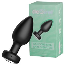   Desirel Easy Obsidian - akkus,rádiós anál vibrátor (fekete)