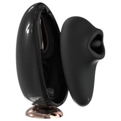   Sex HD Mirror - melegítő funkciós nyaló vibrátor (fekete)