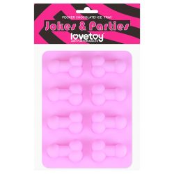 Pénisz formájú jégkocka készítő forma (pink)