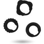 Addicted Toys C-gyűrű készlet fekete (3 db)