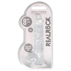 REALROCK - átlátszó élethű dildó - átlátszó (19cm)
