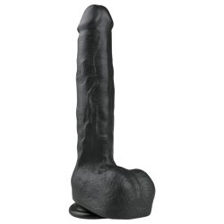   Easytoys - tapadókorongos, herés nagy dildó (29,5cm) - fekete