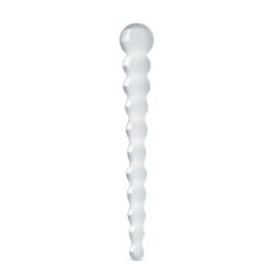 Gildo Glass No. 20 - gyöngyös üveg dildó (átlátszó)