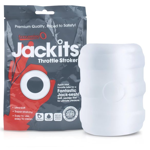 / Screaming Jackits - maszturbátor, heregyűrű és nyújtó (átlátszó)