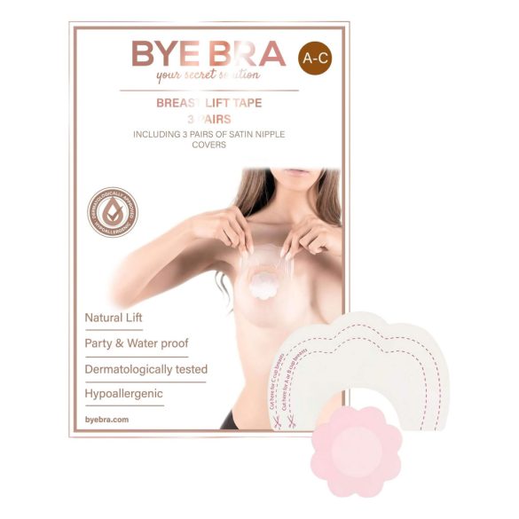 / Bye Bra A-C - láthatatlan mellemelő tapasz - pink (6 db)