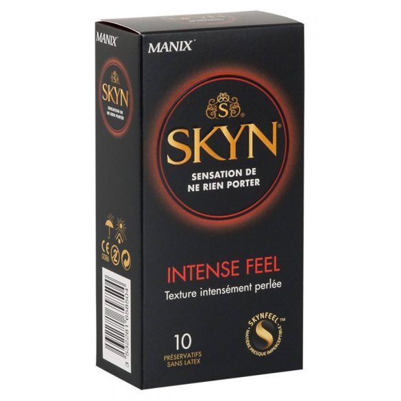 Manix SKYN Intense - latex-mentes, gyöngyös óvszer (10db)