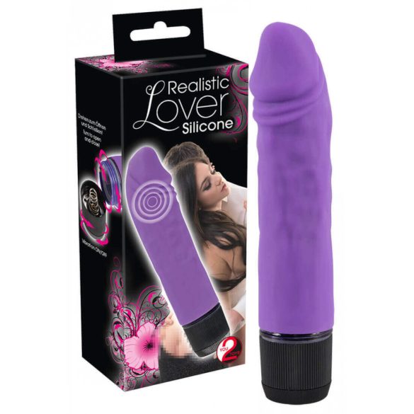 You2Toys - Silicone Lover - realisztikus vibrátor (lila)