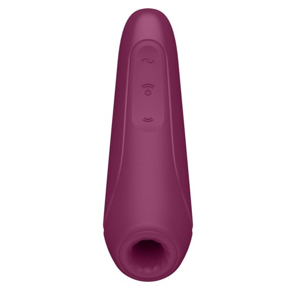 Satisfyer Curvy 1+ - okos, akkus, vízálló csiklóizgató vibrátor (rózsa vörös)