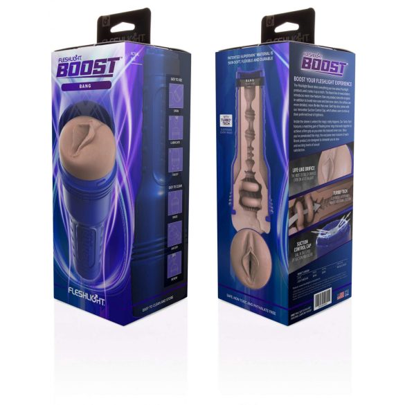 Fleshlight Boost Bang - élethű műpunci maszturbátor (natúr)