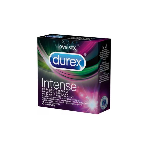 Durex Intense Stimuláló, bordázott-pontozott óvszer (3db)