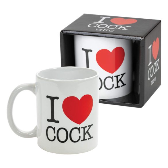 I Love Cock - bögre (fekete)