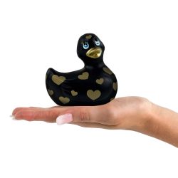   My Duckie Romance 2.0 - szíves kacsa vízálló csiklóvibrátor (fekete-arany)