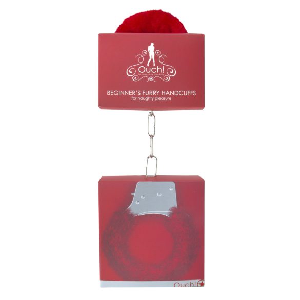 Kezdőknek való szőrös bilincs - piros