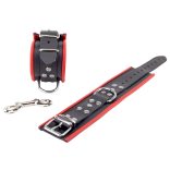 Bőr bokakötők – fekete-piros prémium érzékiség