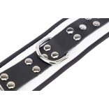 Prémium bőr bilincs – fehér/fekete színben