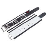 Prémium bőr bilincs – fehér/fekete színben