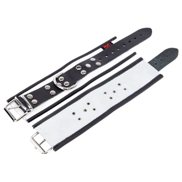 Prémium bőr bilincs – fehér/fekete színben