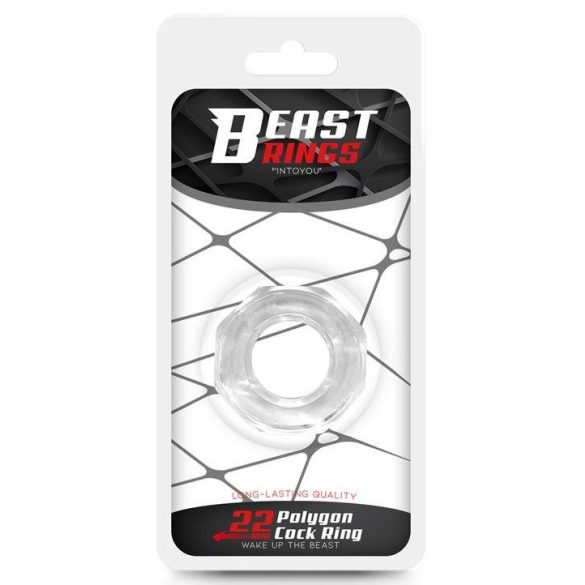 Soft Cockring Polygon – átlátszó, prémium péniszgyűrű