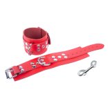 Prémium vörös bőr bilincs – érzéki kötözéshez