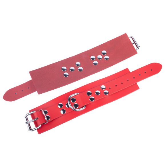 Prémium vörös bőr bilincs – érzéki kötözéshez