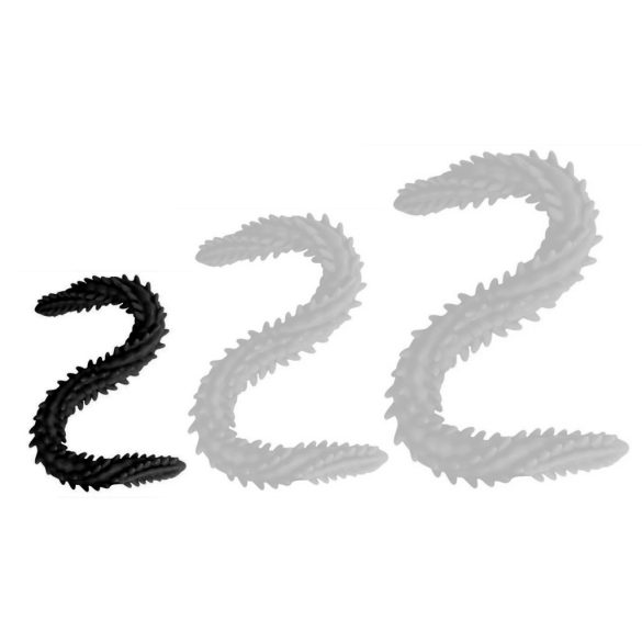 Scolop S – prémium fekete dupla dildó 40 cm hosszú