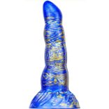Dildo Fantasy Scopio – prémium kék-arany dildó 17 x 5 cm